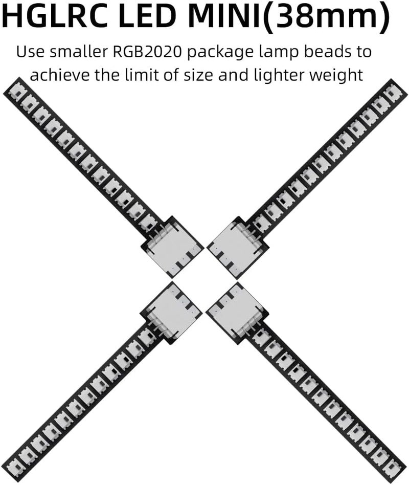 HGLRC LED MINI (38mm) 4PCS for FPV Racing Drone Quadcopter Drone - Image 1